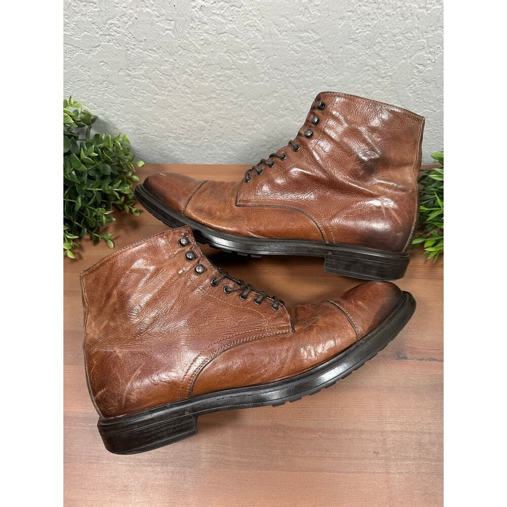 To Boot New York Men's Laird Leather Brown Cap Toe Boots Size 10